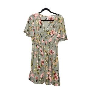 Xhilaration Sage Green Floral Dress | M
